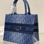 Christian Dior Small Dior Book Tote Blue